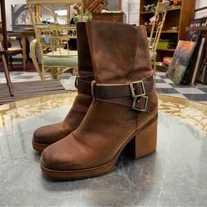 Kork’s Brown Leather Booties